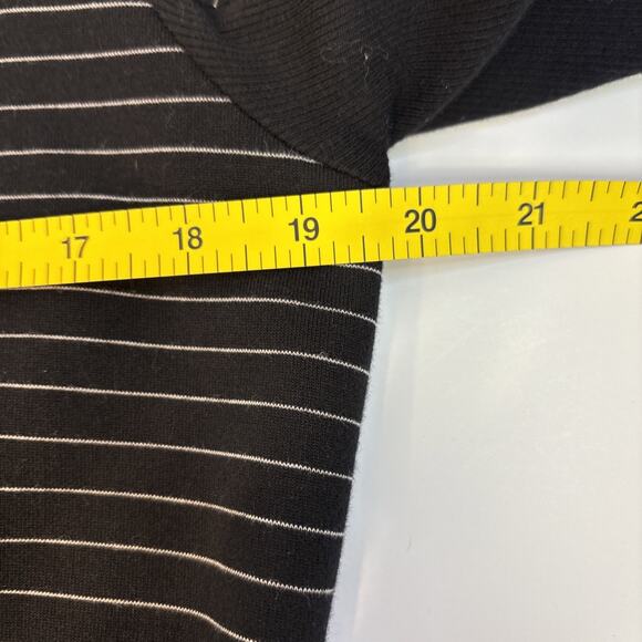 CABI Black White Stripe Metal Zip Modern Casual Minimalist Tailored Jacket M - Picture 13 of 14